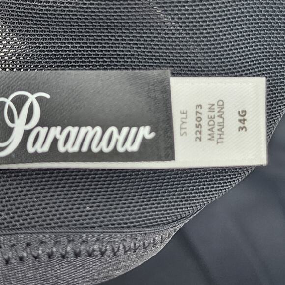 Paramour by Felina Peridot Contour Underwire Full Coverage Black Bra Size 34G - Picture 2 of 4